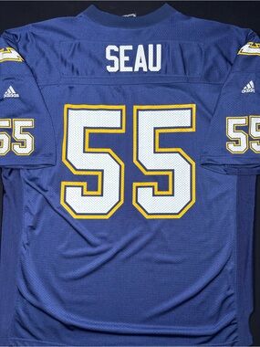 Rare Authentic Junior Seau San Diego Chargers Adidas Jersey 56